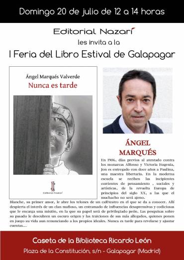 Ángel Marqués Valverde en la Feria del Libro de Galapagar