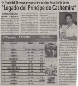 El legado del príncipe de Cachemira - Reza Emilio Juma - Diario de Quintana Roo