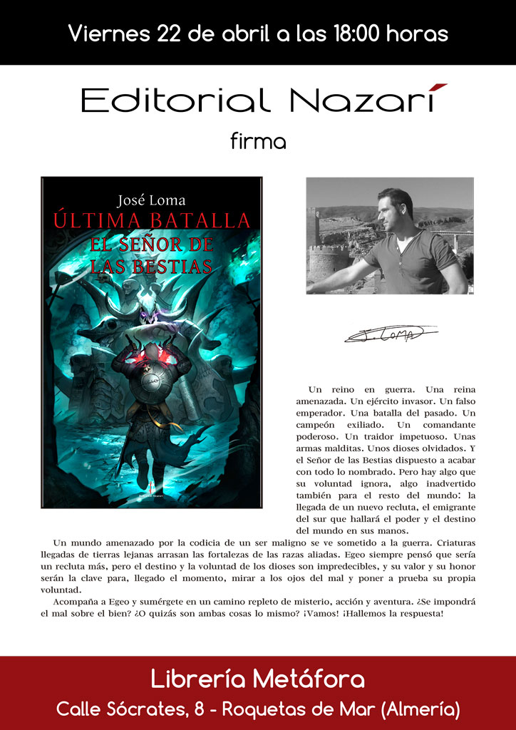 Última Batalla: El Señor de las Bestias - José Loma - Librería Metáfora Roquetas de Mar