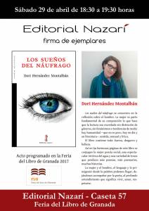 Los sueños del náufrago - Dori Hernández Montalbán - Feria del Libro de Granada - FLG