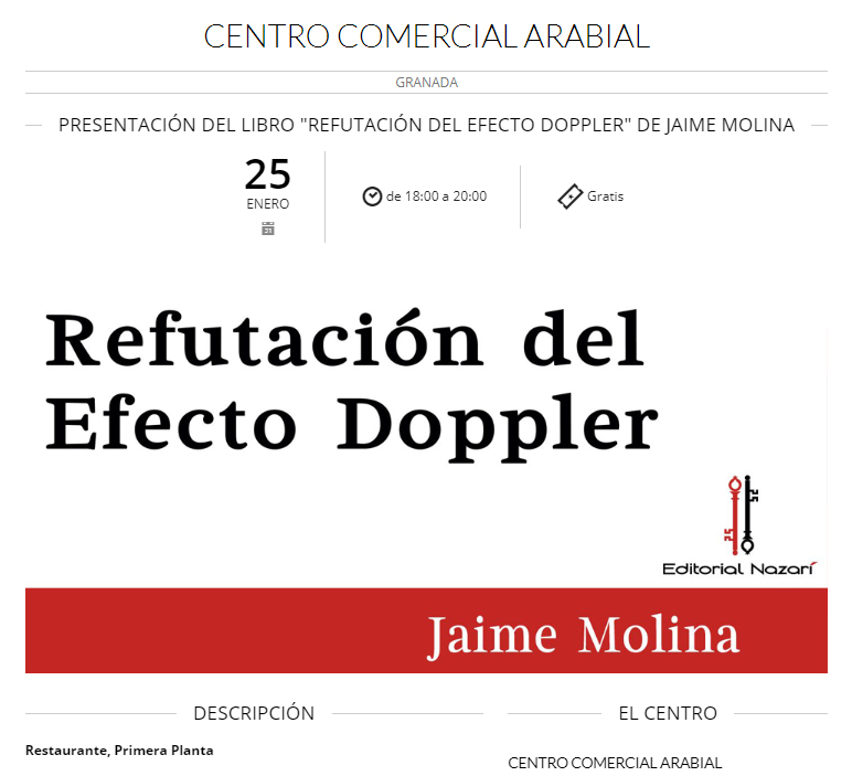 Refutación del efecto Doppler - Jaime Molina - Granada