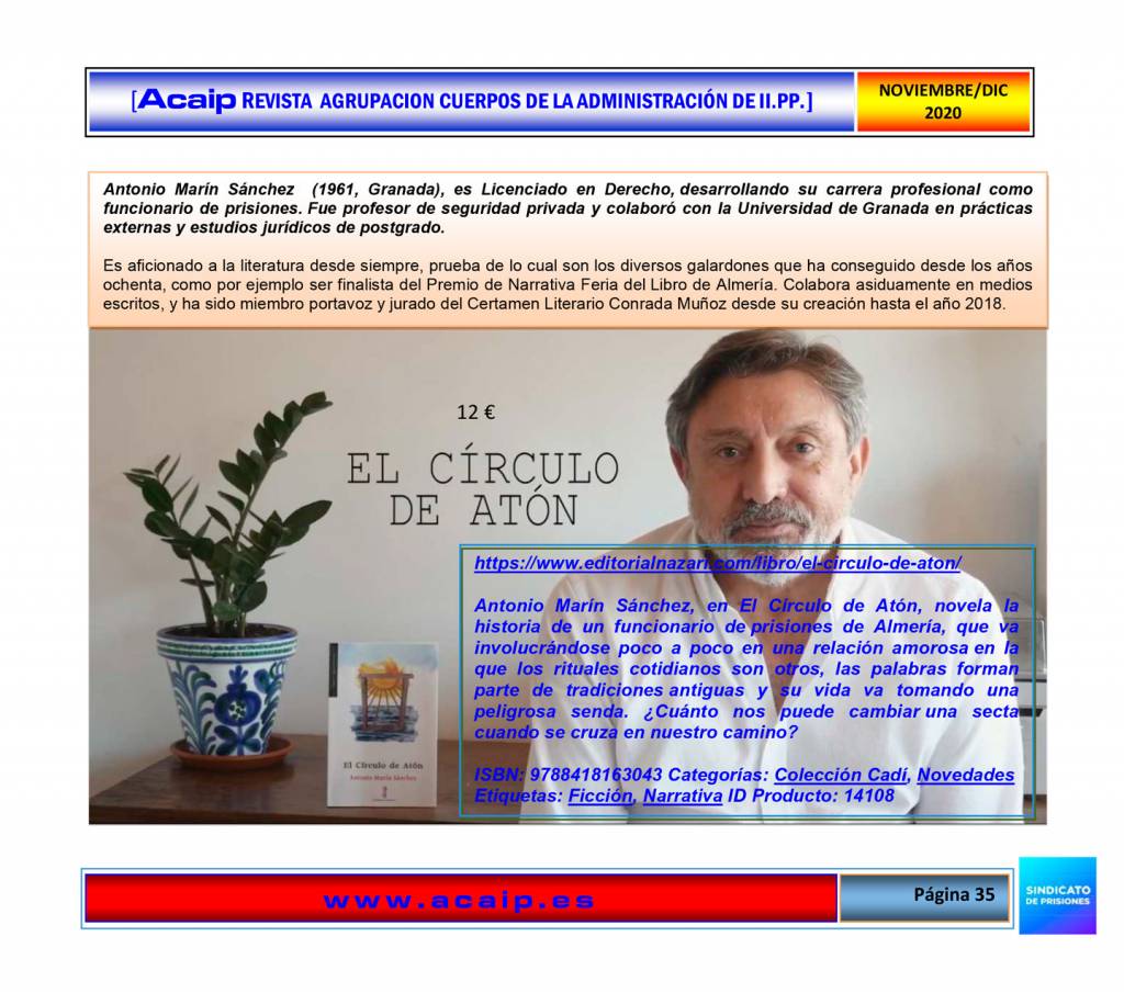 El Círculo de Atón - Antonio Marín Sánchez - 2020-11 Revista ACAIP_web-35