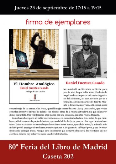 Firma Daniel Fuentes Casado en la Feria del Libro de Madrid