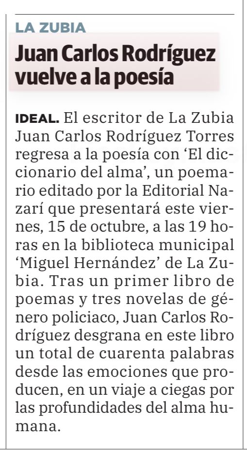 El diccionario del Alma - Juan Carlos Rodríguez Torres - Ideal (12-10-2021)