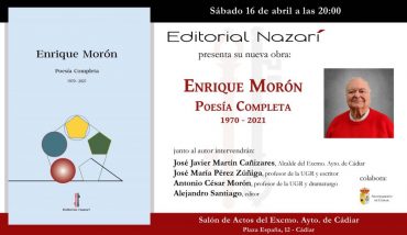 ‘Enrique Morón. Poesía completa 1970-2021’ en Cádiar