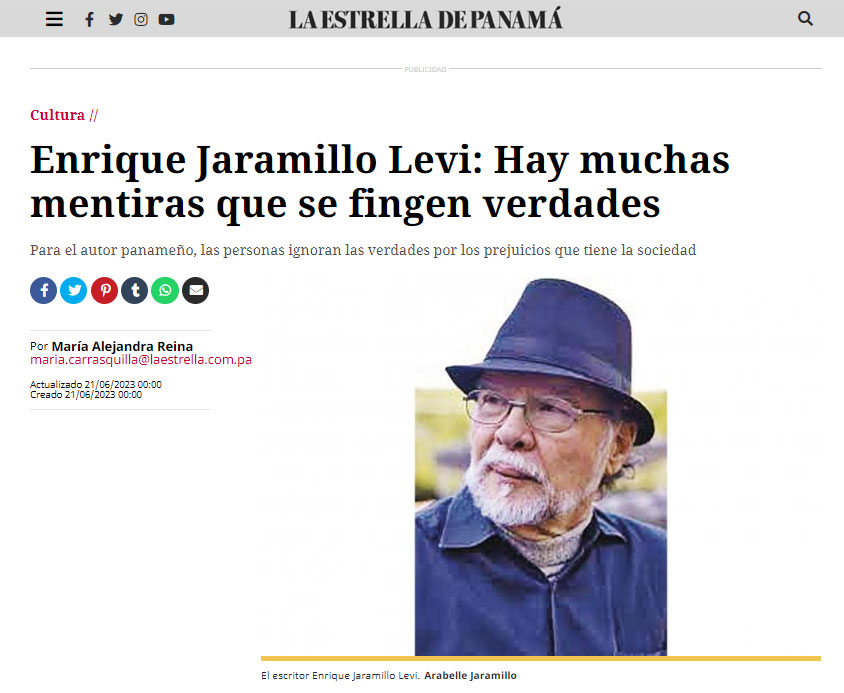 Enrique Jaramillo Levi en La Estrella de Panamá