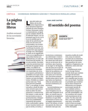 ‘Excerpta’ en La página de los libros