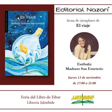 Firma de ‘El viaje’ en la Feria del Libro de Eibar