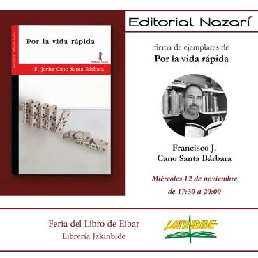 Firma de ‘Por la vida rápida’ en la Feria del Libro de Eibar