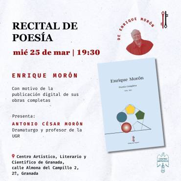 Enrique Morón en el Centro Artístico, Literario y Científico de Granada