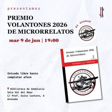 ‘Premio Volantones 2026 de Microrrelatos’ en Granada